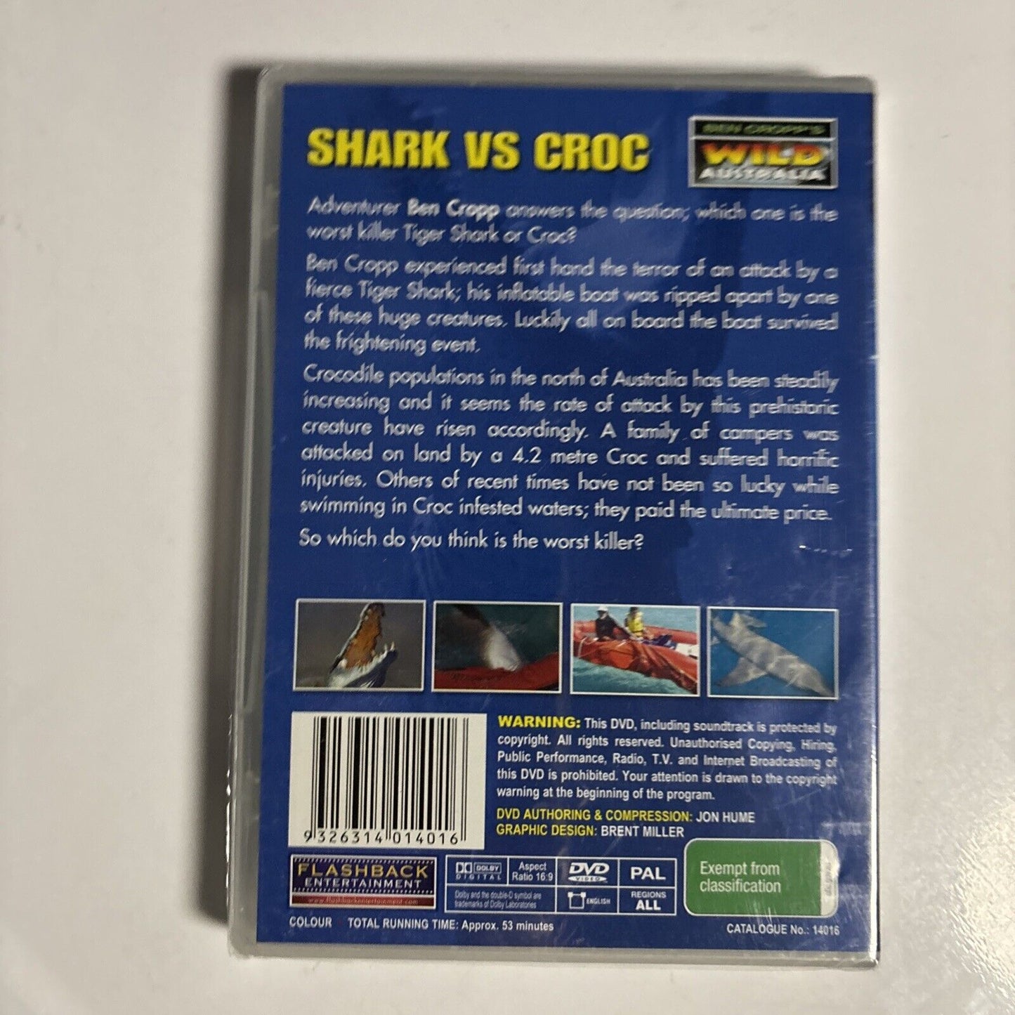 Shark Vs Croc - Ben Cropp's Wild Australia (DVD) NEW All Regions