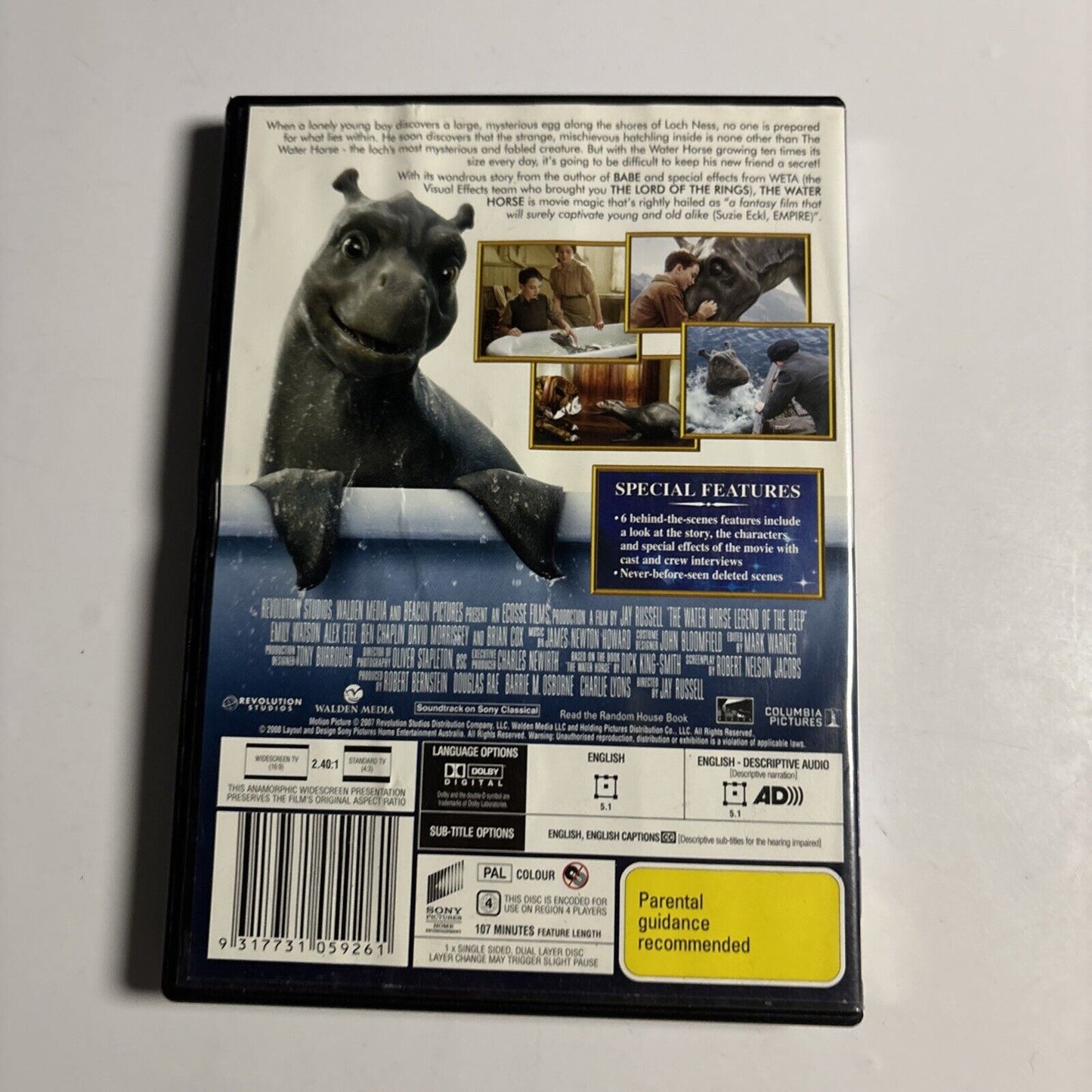 The Water Horse - Legend Of The Deep (DVD, 2007) Alex Etel, Emily Watson Region4