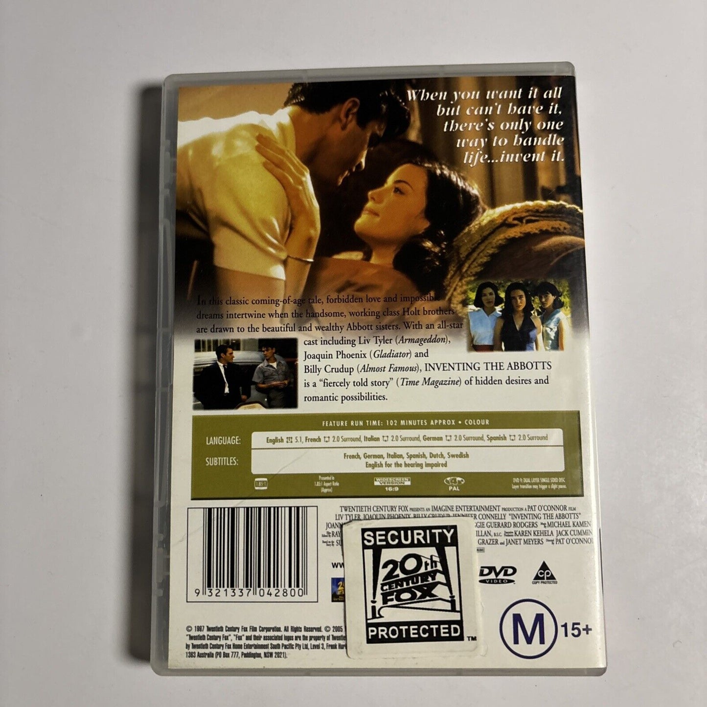 Inventing the Abbotts (DVD, 1997) Liv Tyler, Jennifer Connelly Region 4