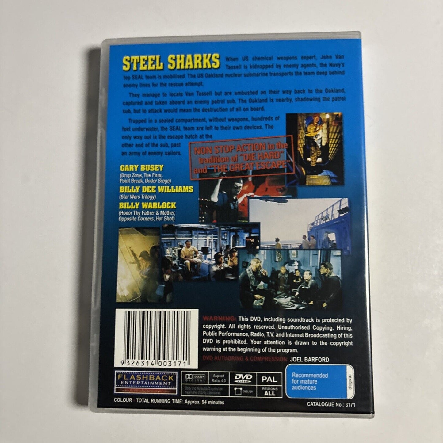 Steel Sharks (DVD, 1997) Gary Busey, Billy Dee Williams NEW All Regions