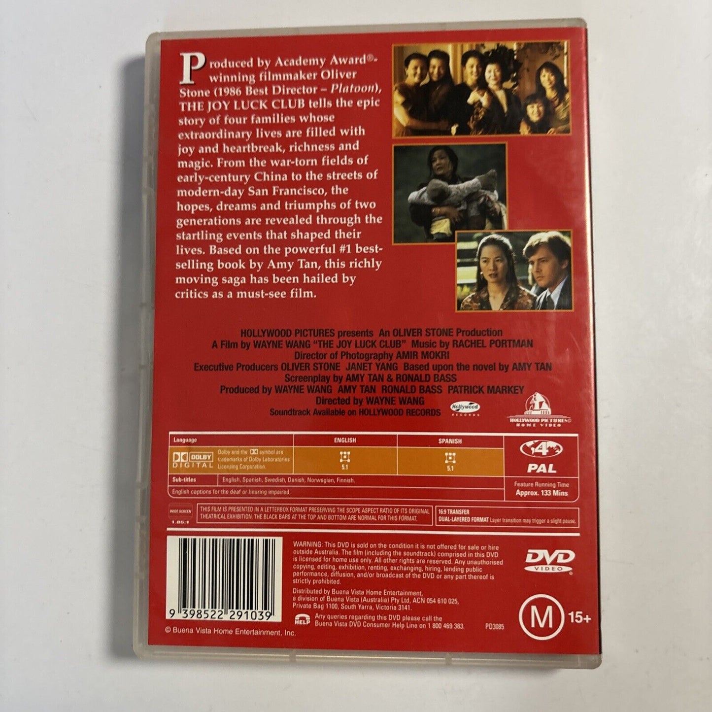 The Joy Luck Club (DVD, 1993) Amy Tan, Lisa Lu, Ming-Na Wen Region 4