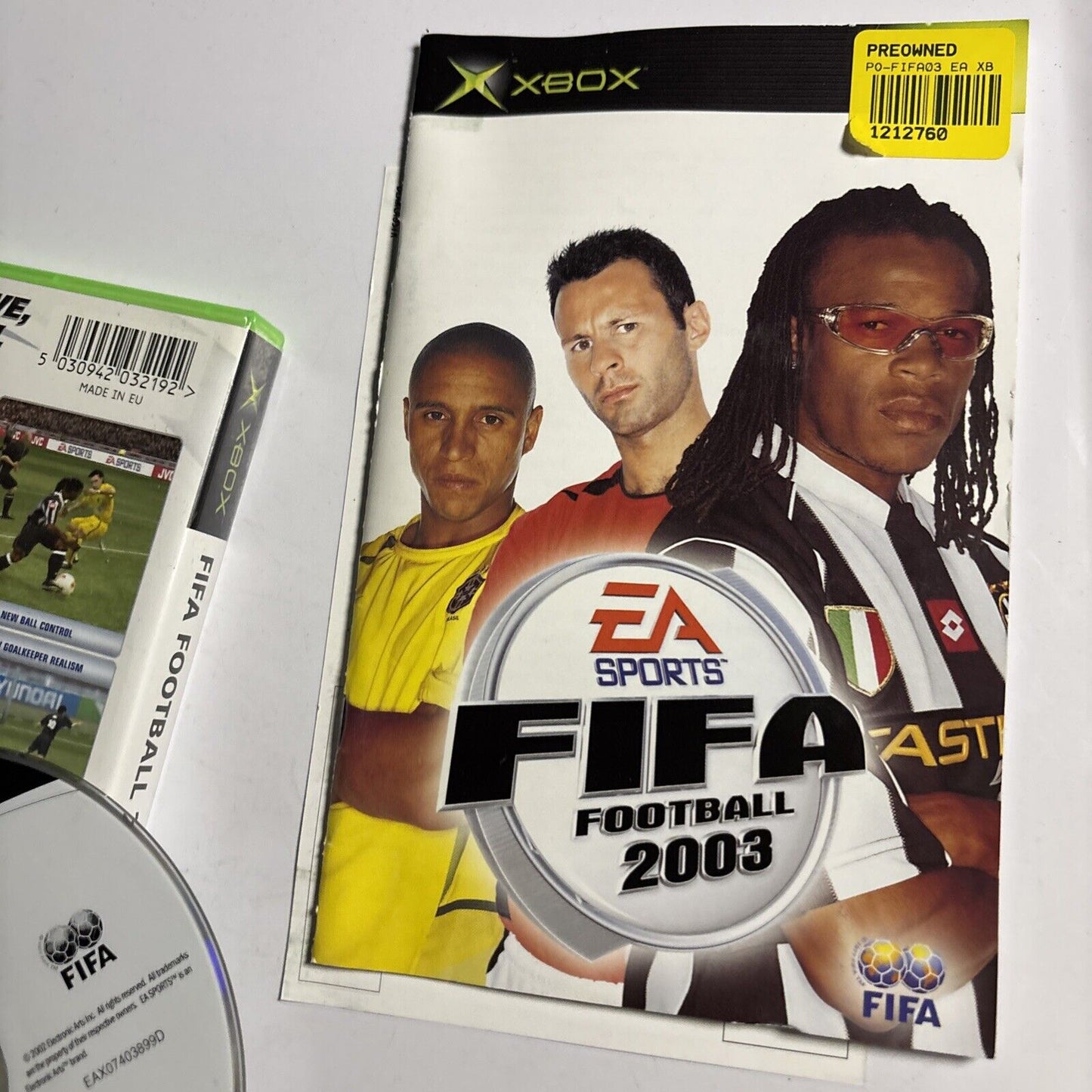 FIFA Football 2003 Microsoft Xbox Original Game PAL Manual