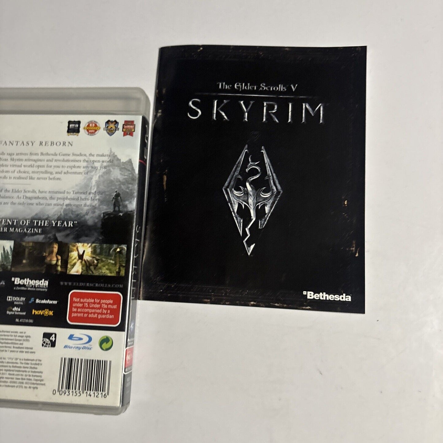 The Elder Scrolls V Skyrim - Sony PlayStation 3 Game PS3 Manual