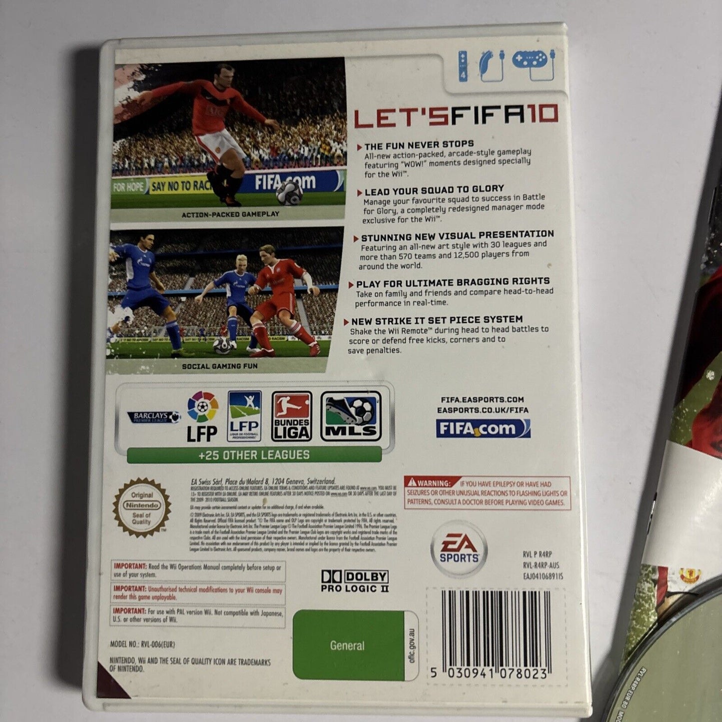 FIFA 10 EA Sports Nintendo Wii Game, 2009 Complete with Manual PAL