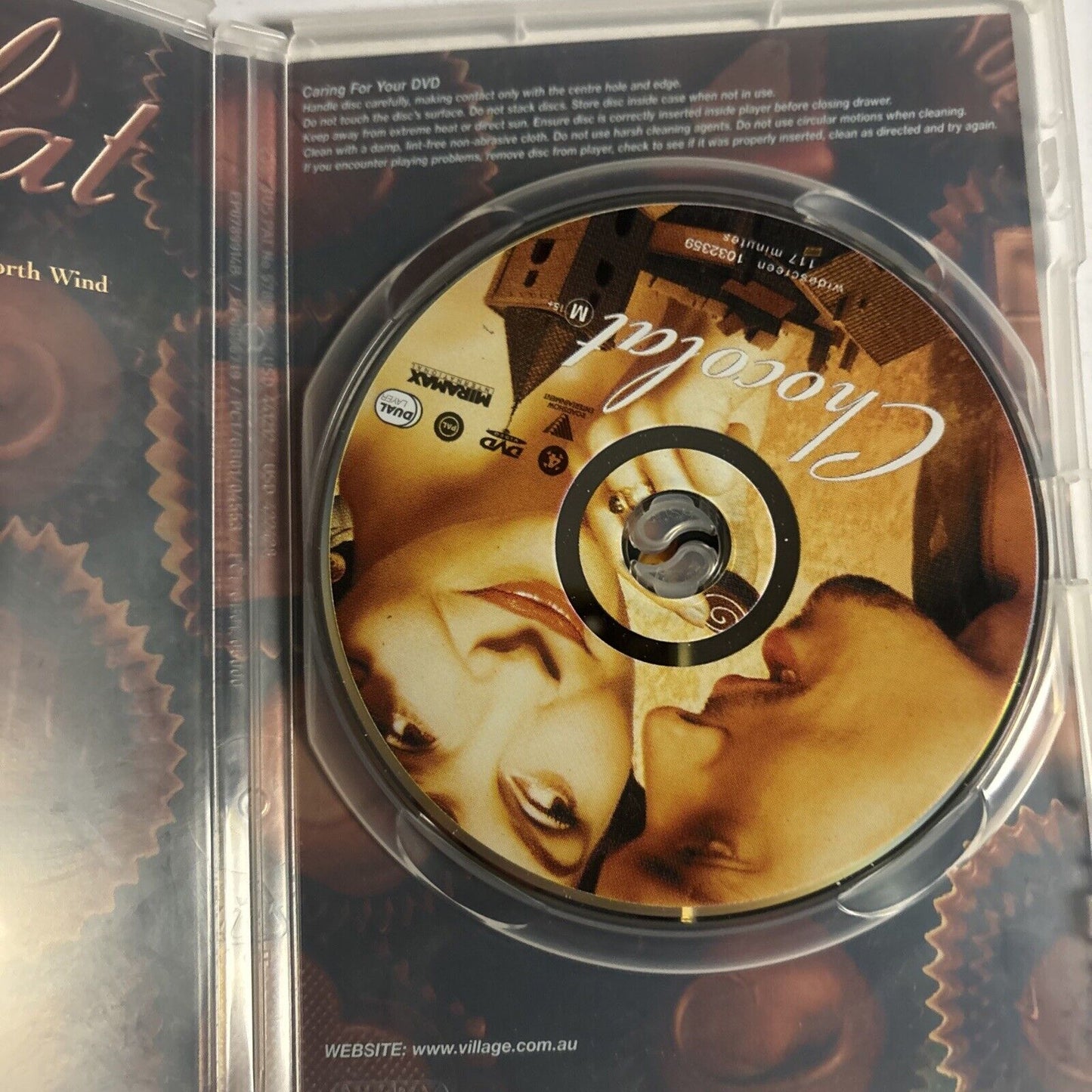 Chocolat (DVD, 2000) Johnny Depp, Juliette Binoche Region 4