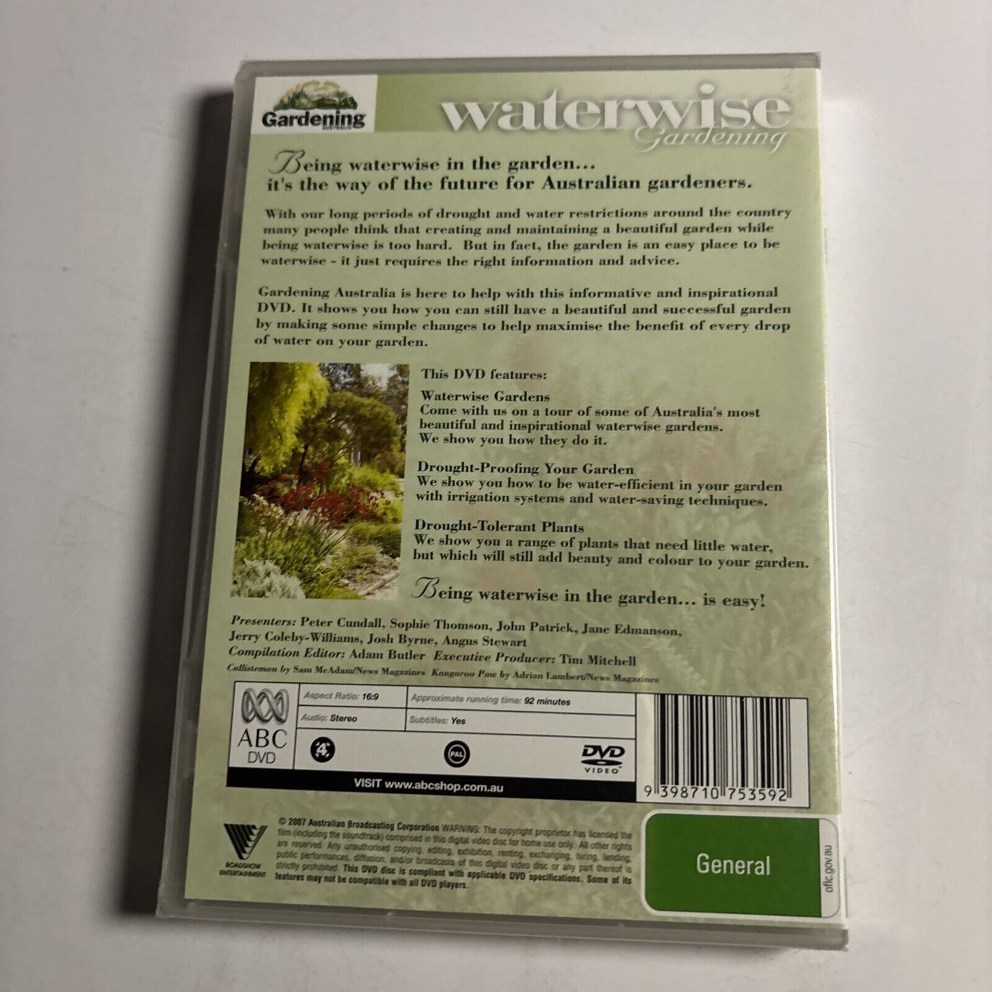 Gardening Australia - Water Wise Gardening (DVD, 2007) Region 4 *New Sealed