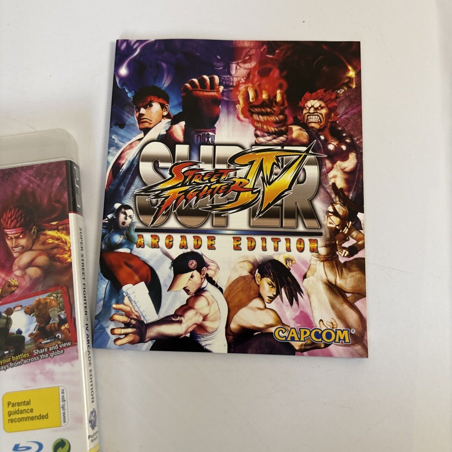Super Street Fighter IV Arcade Edition PS3 Sony Playstation 3 Manual
