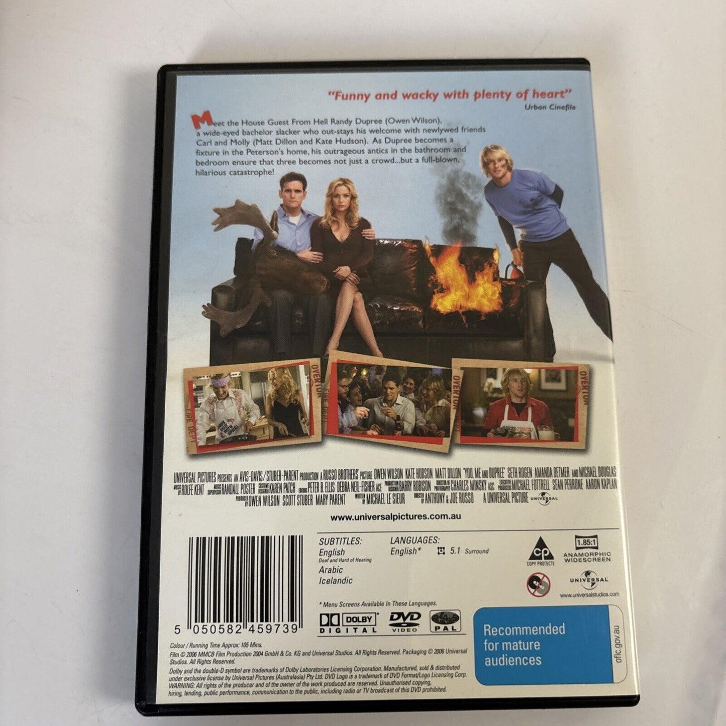 You, Me and Dupree (DVD, 2006) Owen Wilson, Kate Hudson, Michael Douglas Region4