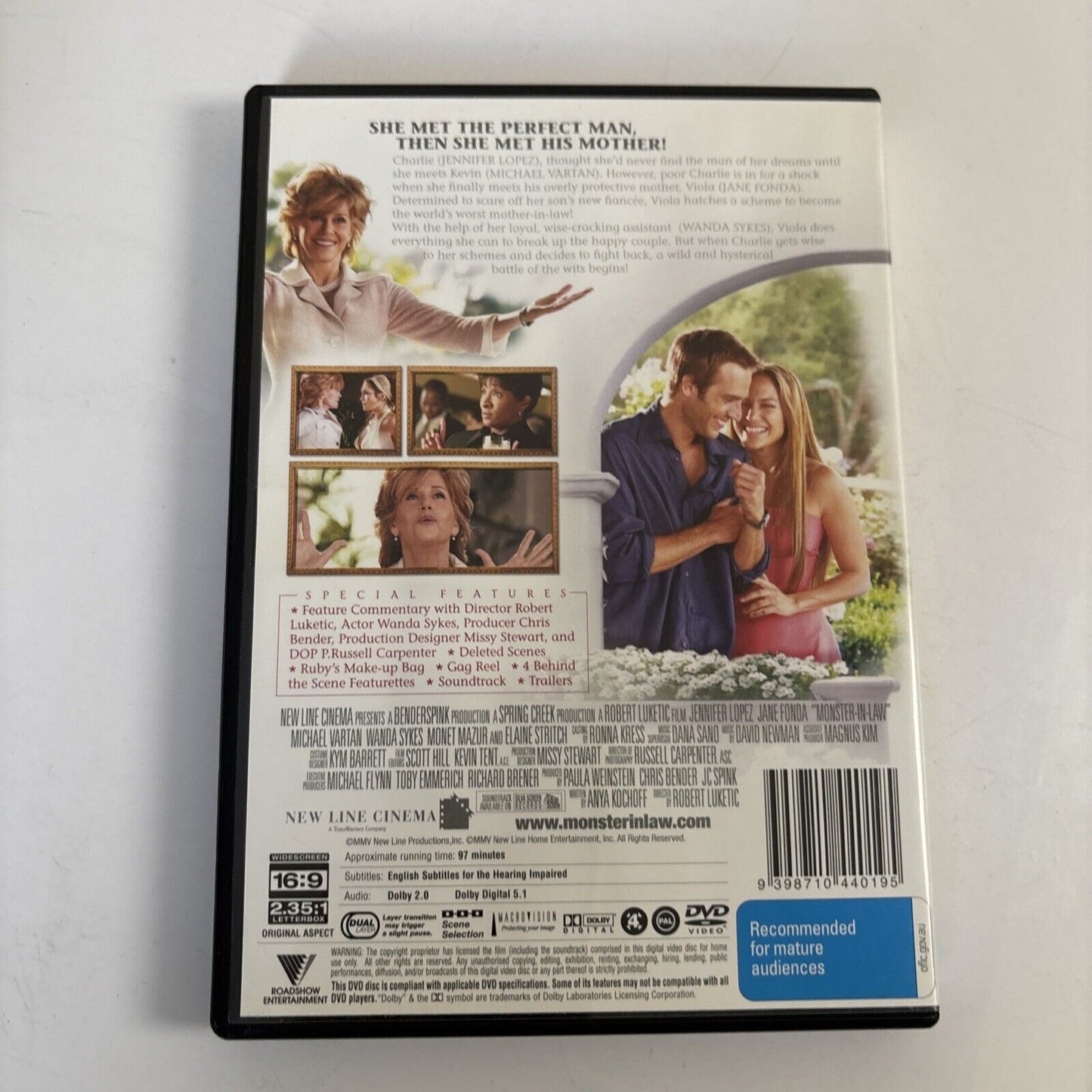 Monster in Law (DVD, 2005) Jennifer Lopez, Jane Fonda NEW Region 4