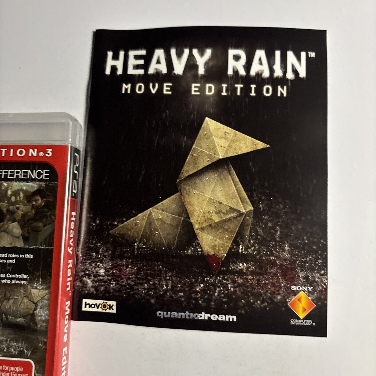 Heavy Rain Move Edition PS3 Sony Playstation 3 Manual