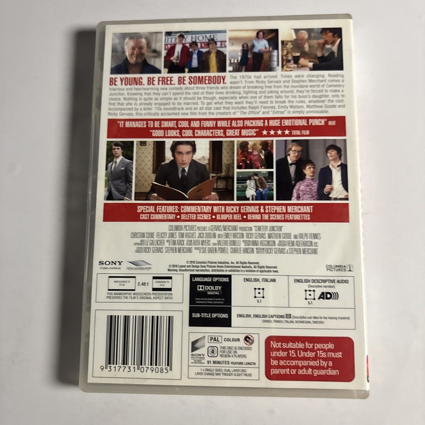 Cemetery Junction (DVD, 2010) Ricky Gervais, Emily Watson NEW Region 4