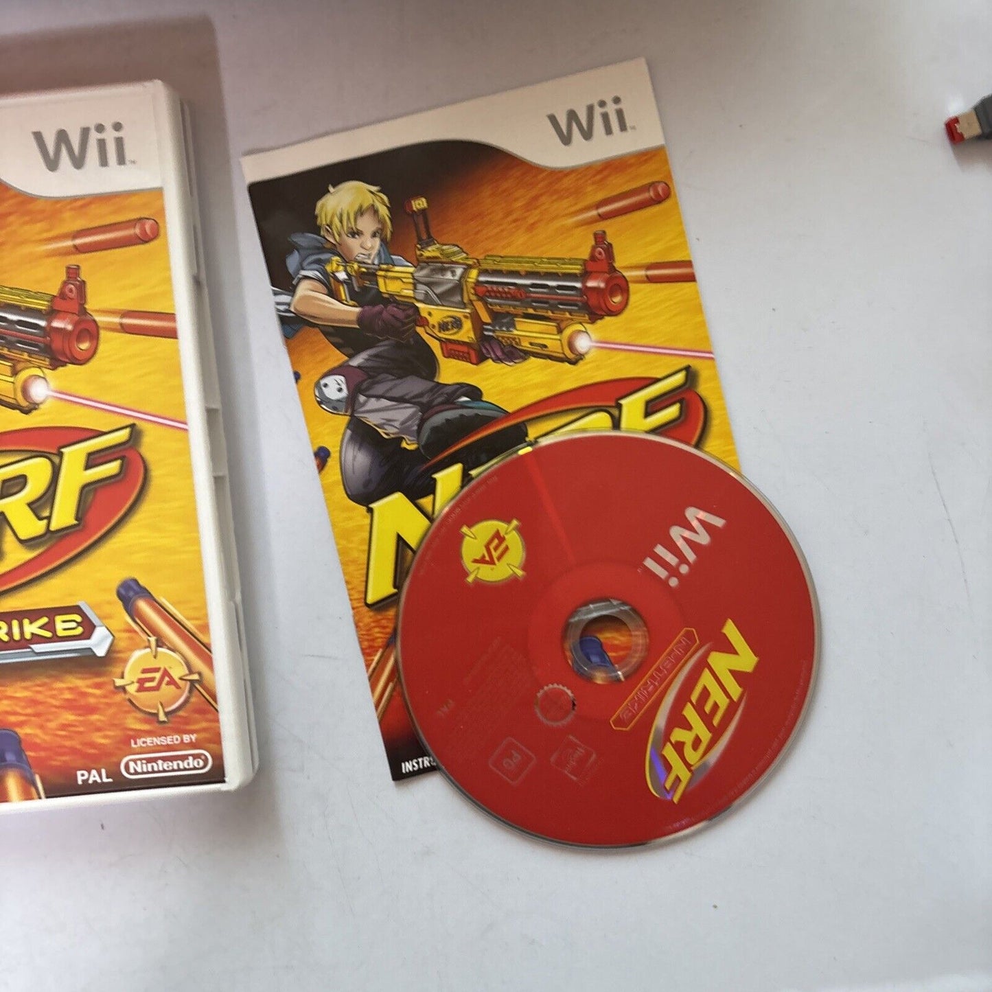 Nerf N-Strike - Nintendo Wii & Gun Box PAL Manual Game *Ammo not included*