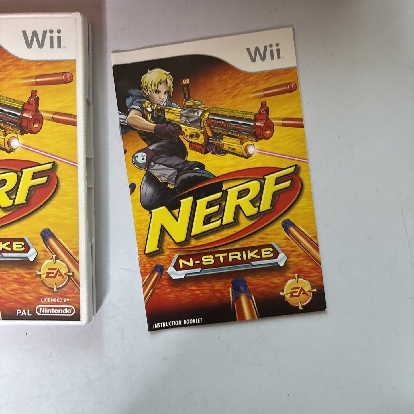 Nerf N-Strike - Nintendo Wii & Gun Box PAL Manual Game *Ammo not included*