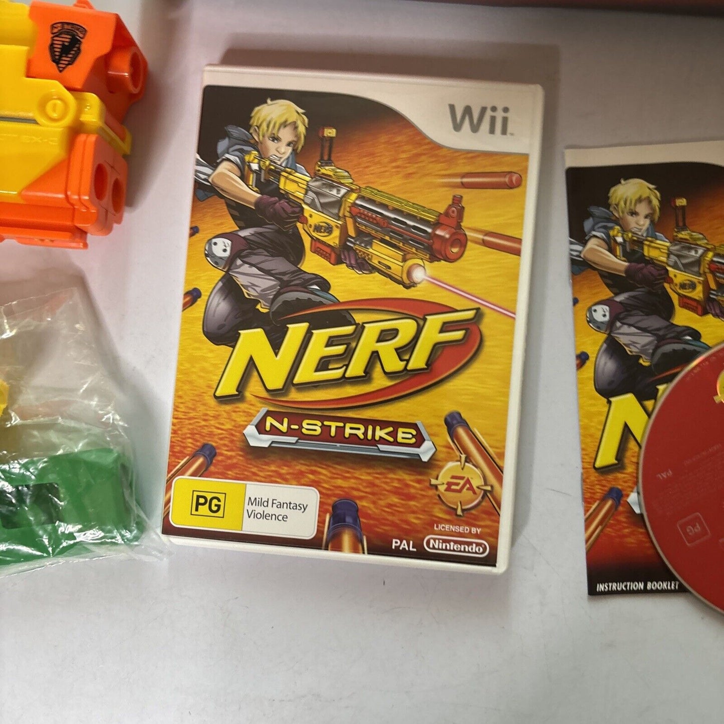 Nerf N-Strike - Nintendo Wii & Gun Box PAL Manual Game *Ammo not included*