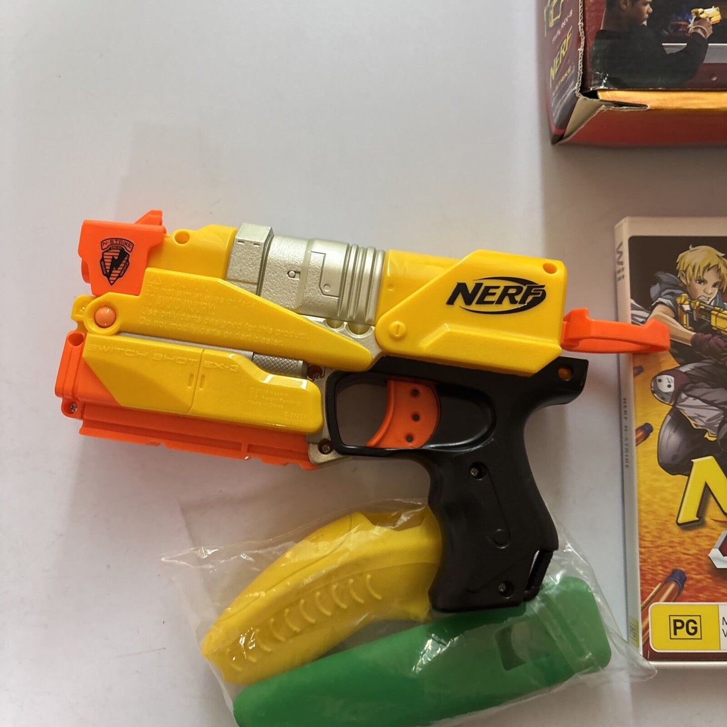 Nerf N-Strike - Nintendo Wii & Gun Box PAL Manual Game *Ammo not included*
