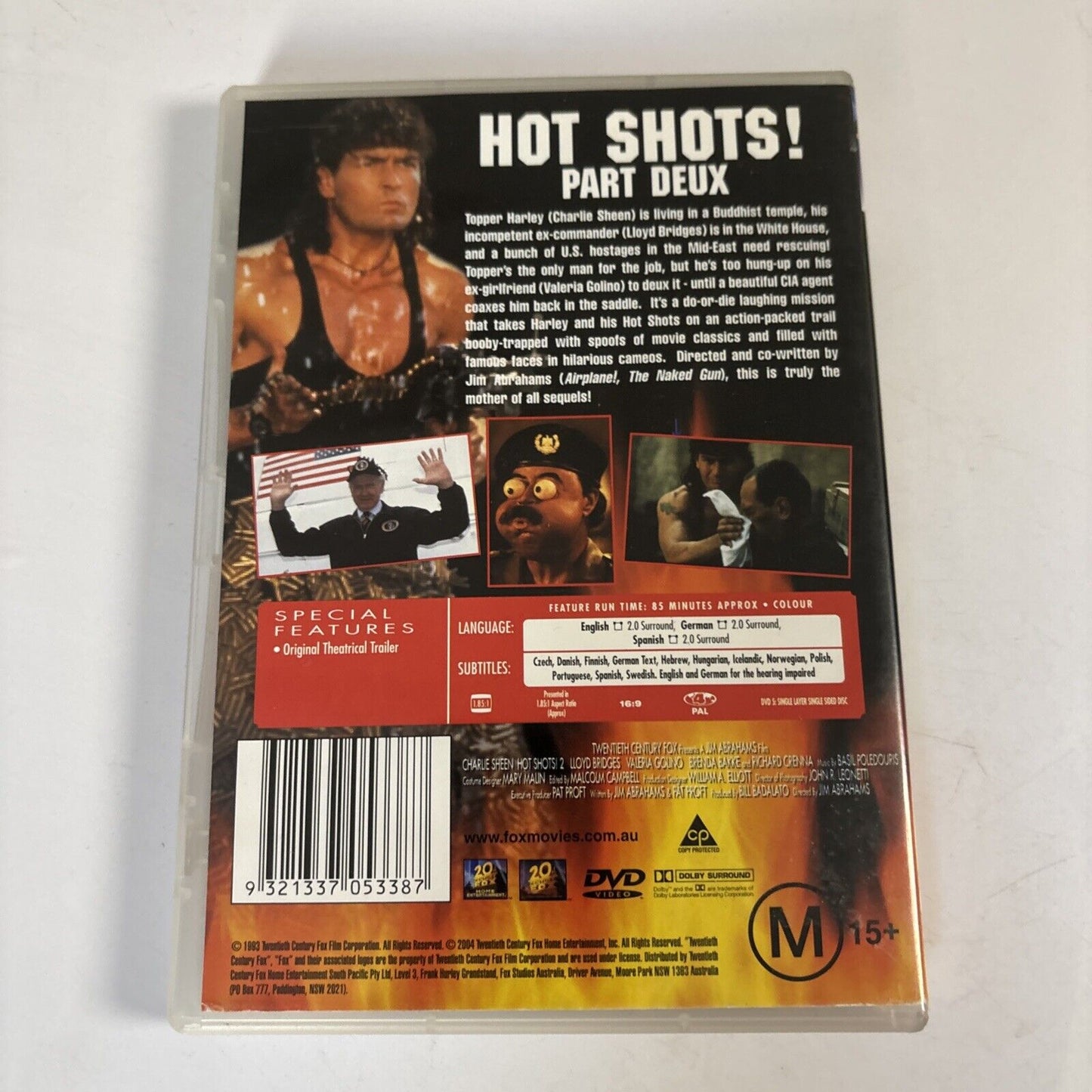 Hot Shots! Part Deux (DVD, 1993) Charlie Sheen, Rowan Atkinson NEW Region 4
