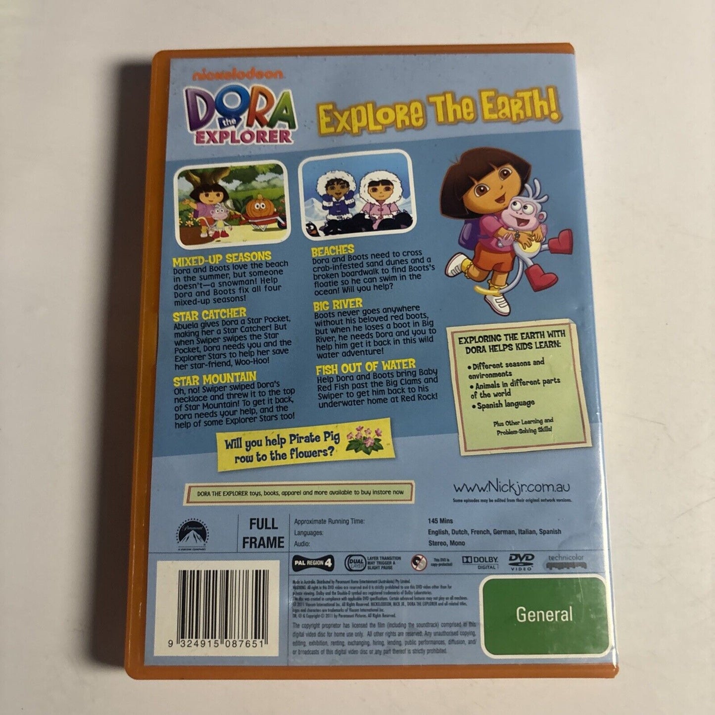 Dora the Explorer - Explore the Earth! (DVD, 2010) Region 4