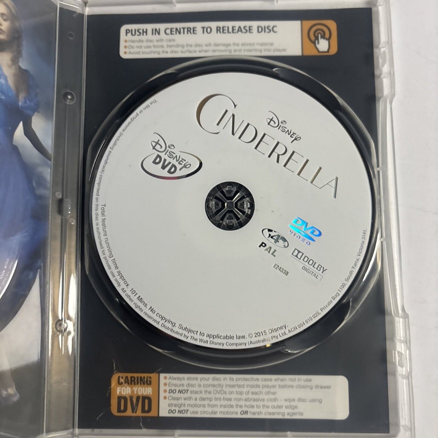 Cinderella (DVD, 2015) Cate Blanchett, Lily James Region 4