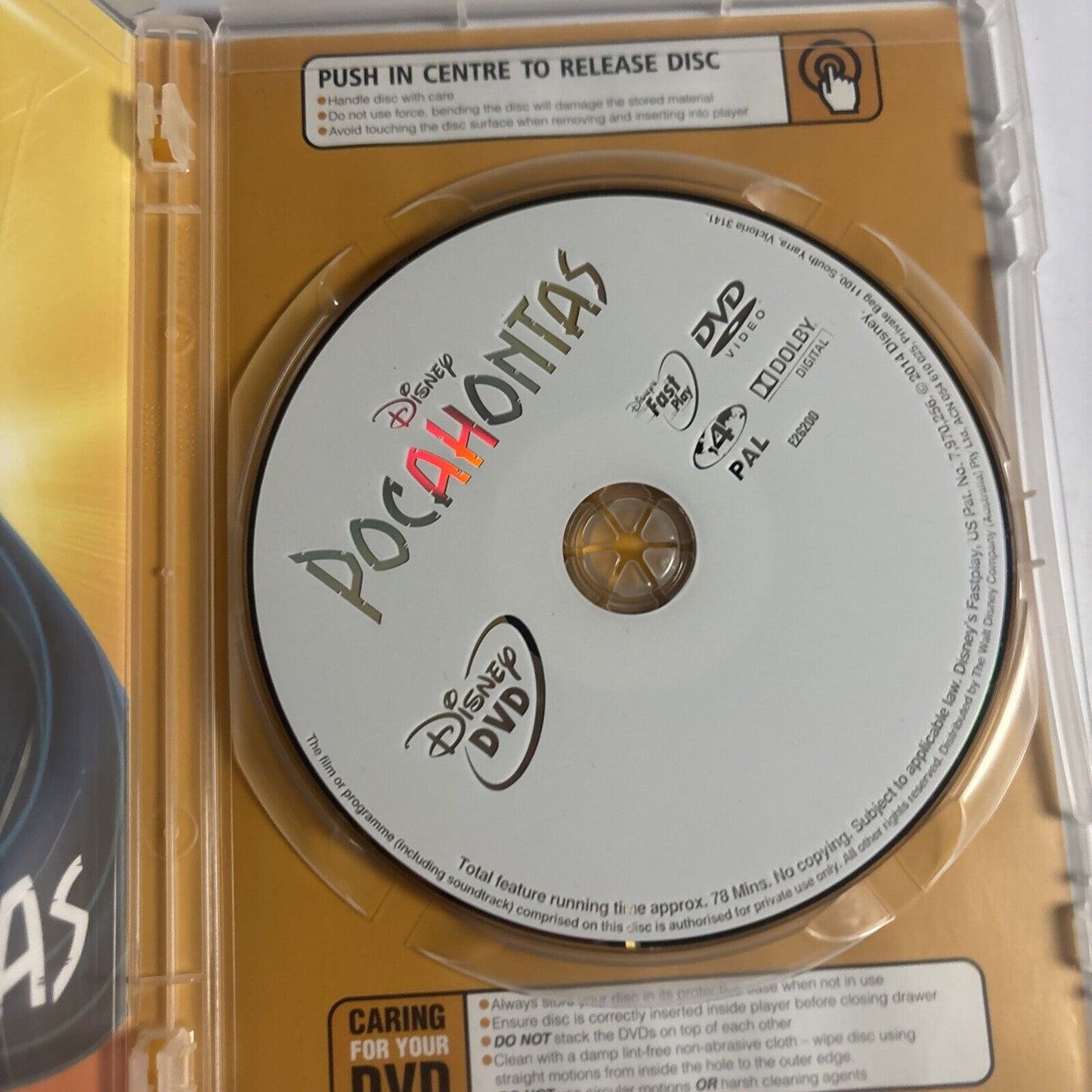 Pocahontas | Disney Classics (DVD, 1995) Region 4