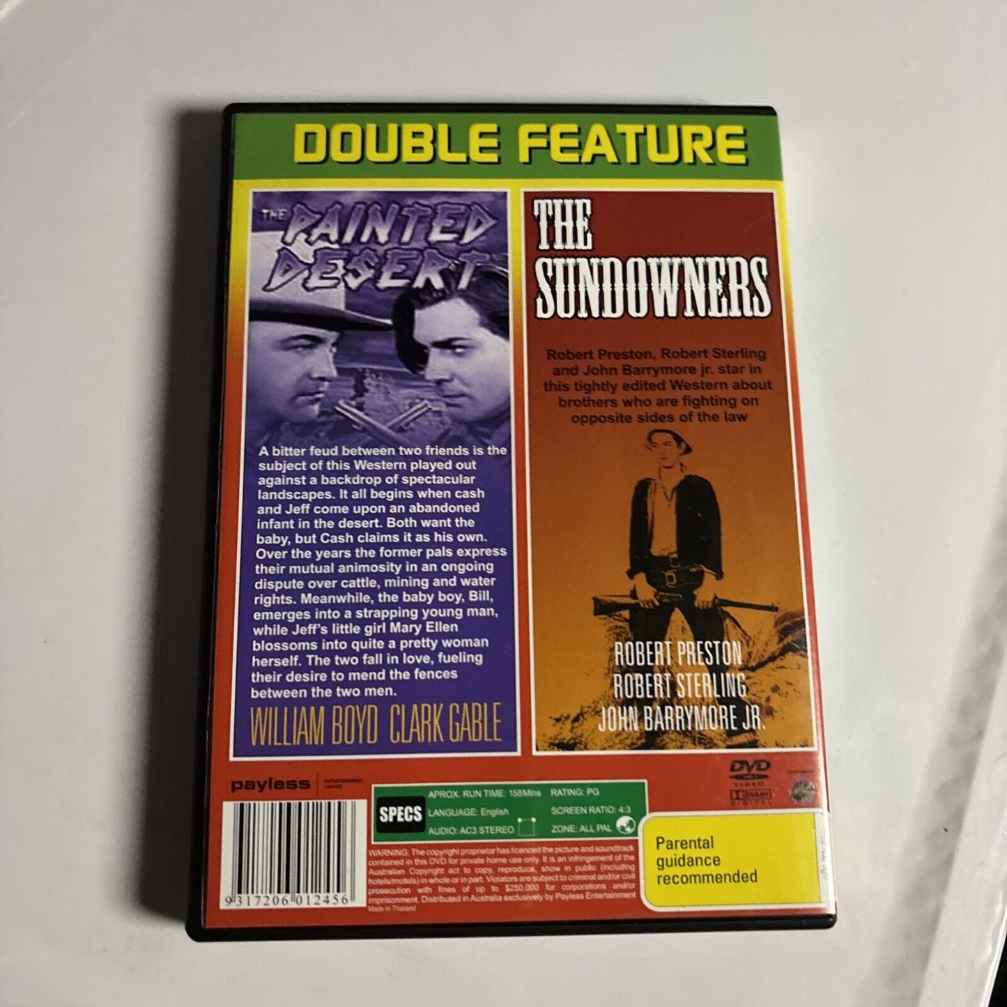 The Painted Desert / The Sundowners DVD Clark Gable, Robert Preston All Regions