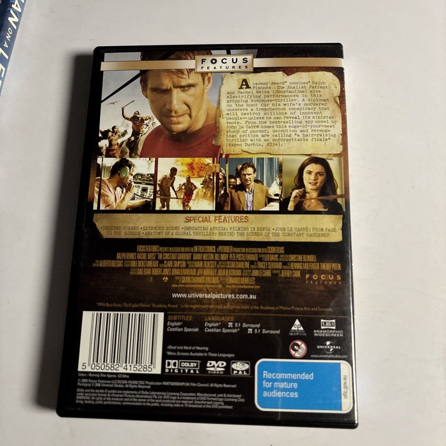The Constant Gardener (DVD, 2005) Ralph Fiennes, Rachel Weisz NEW Region 4 &2