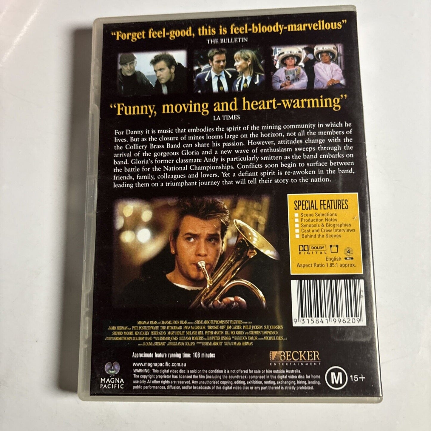 Brassed Off! (DVD, 1997) Ewan McGregor, Tara Fitzgerald Region 4