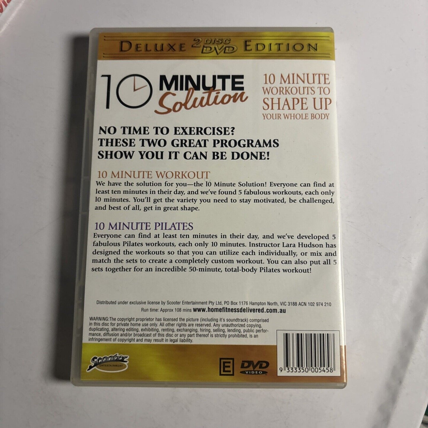 10 Minute Solution Workout & Pilates (DVD, 2-Disc) All Regions