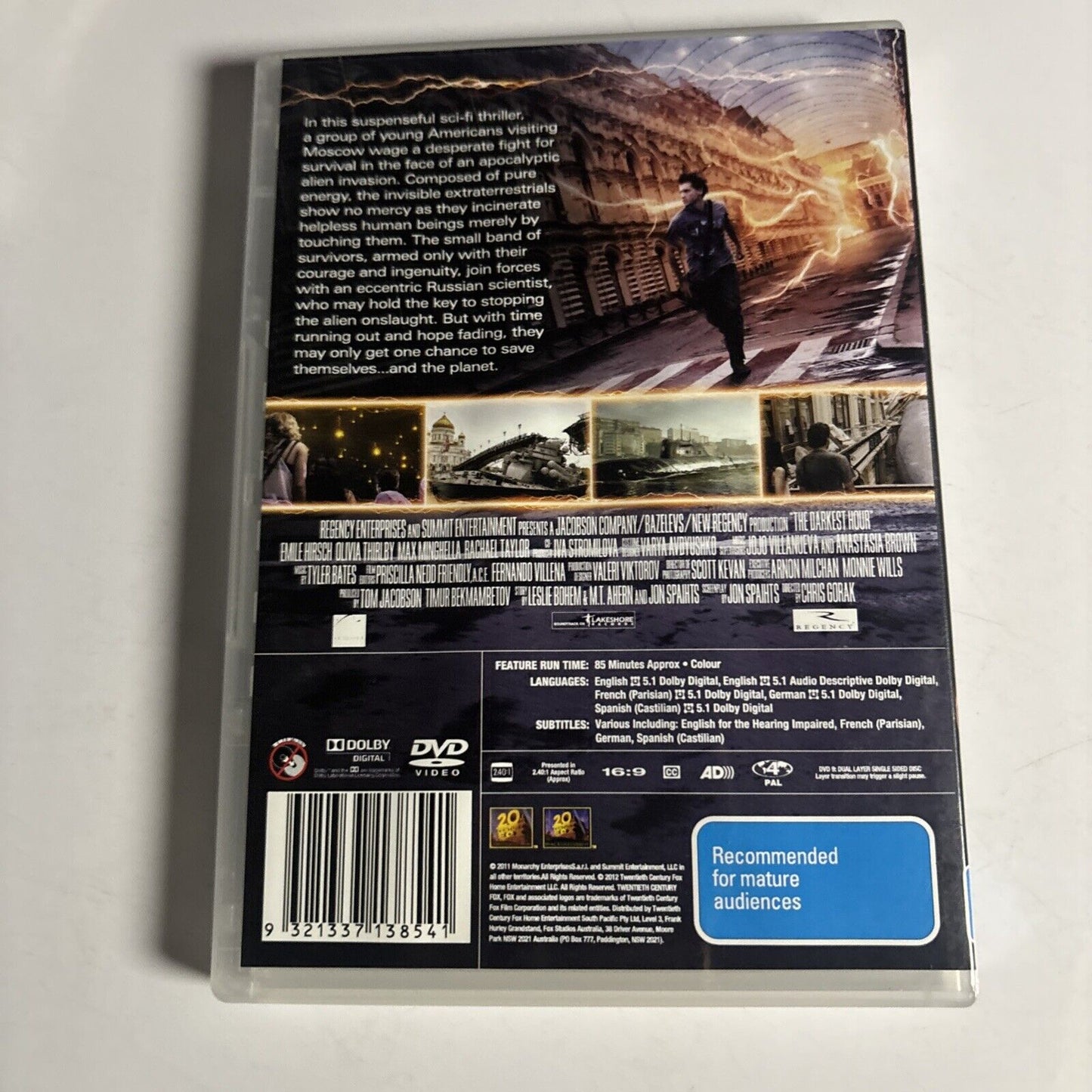 The Darkest Hour (DVD, 2011) Emile Hirsch, Olivia Thirlby NEW Region 4