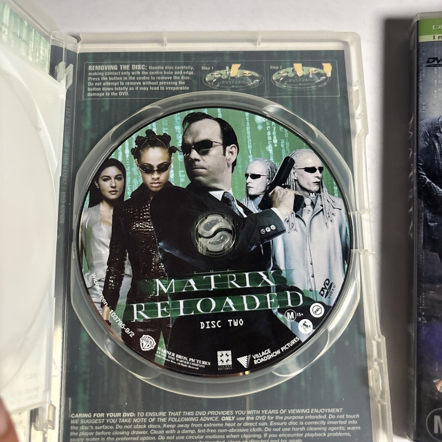 The Matrix / The Matrix Reloaded (DVD, 1999, 2-Disc) Keanu Reeves Region 4
