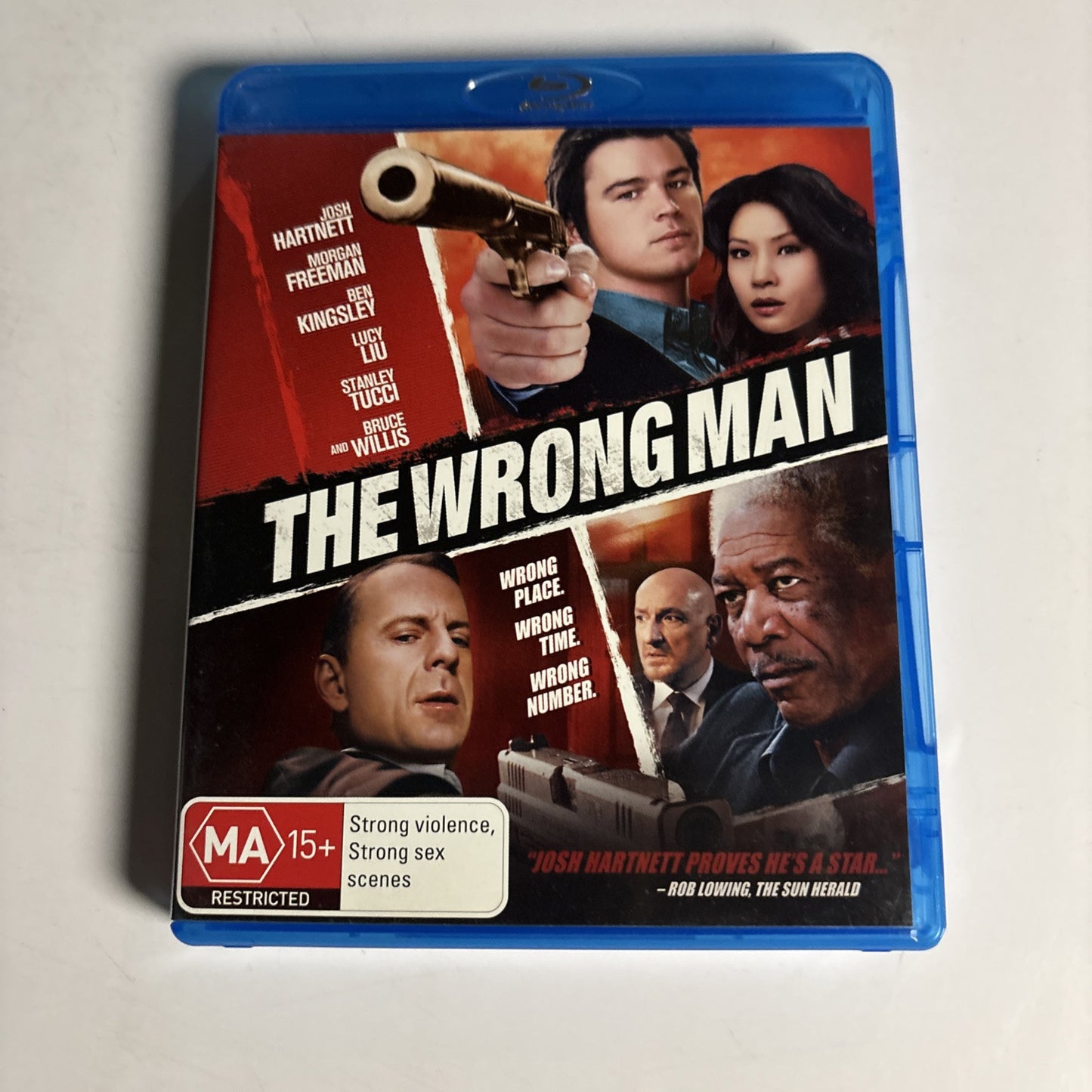 The Wrong Man (Blu-ray, 2006) Josh Hartnett, Morgan Freeman, Lucy Liu Region B