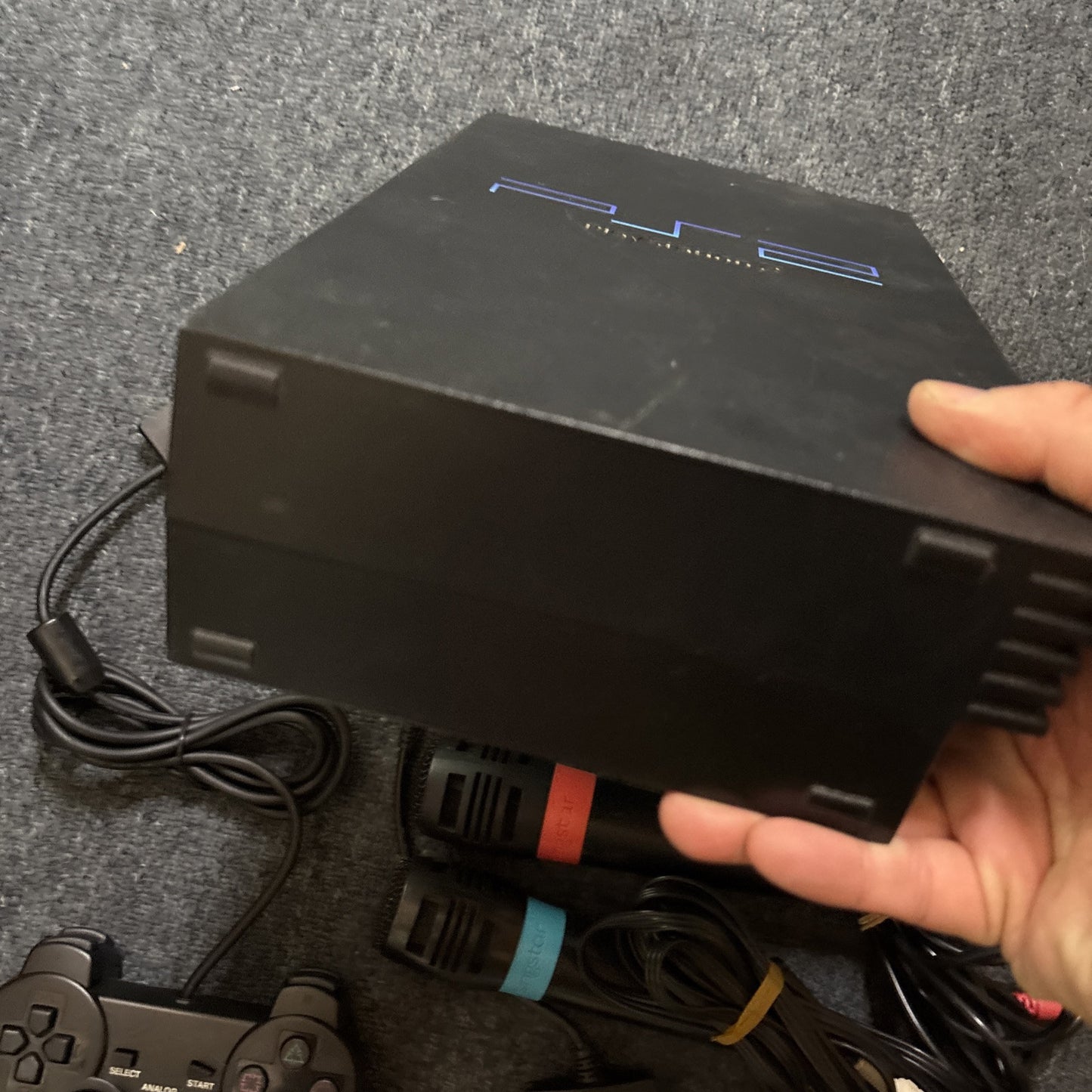 Sony Playstation 2 Fat Console 2x SingStar Microphone SingStar R&B Game PAL
