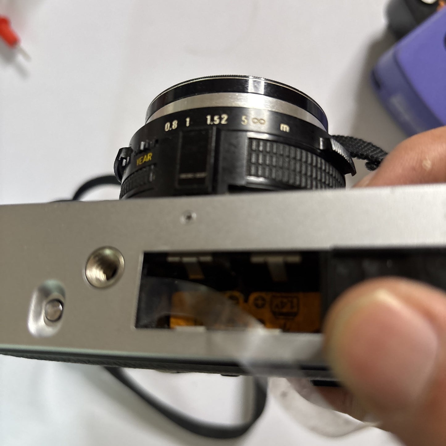 Canon Datematic Rangefinder Film Camera *For Parts or Repair Jammed Wind Lever*