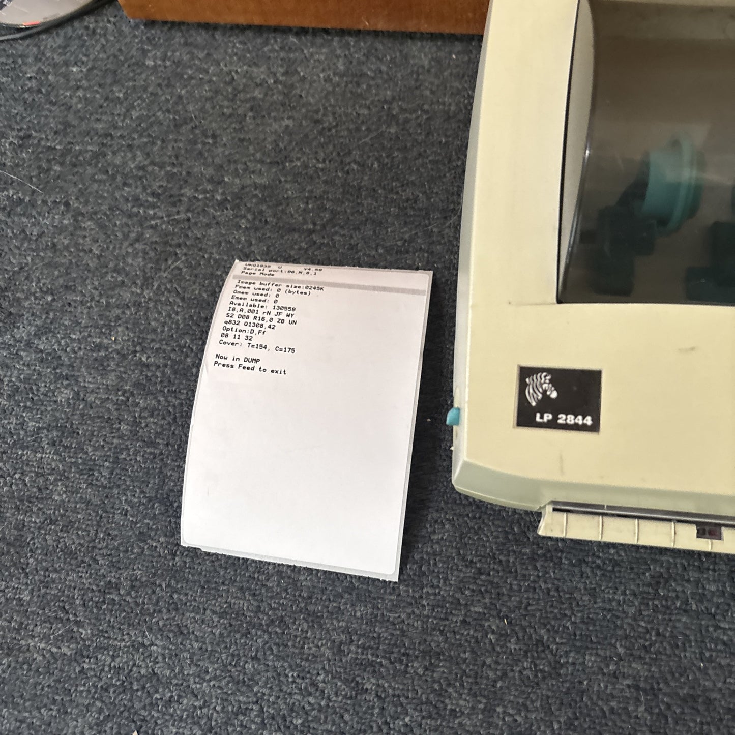 Zebra LP 2844 Thermal Label Printer Serial & Parallel Port