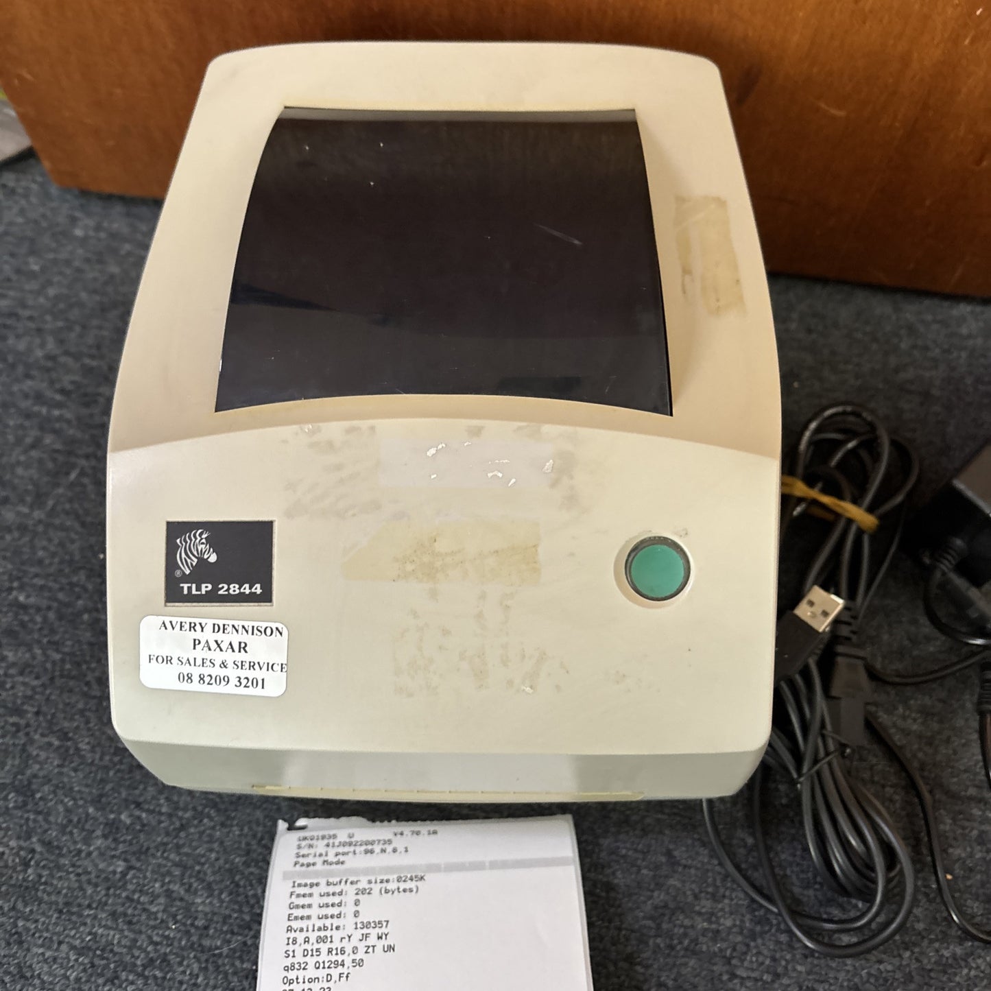 Zebra TLP 2844 Thermal Label Printer USB