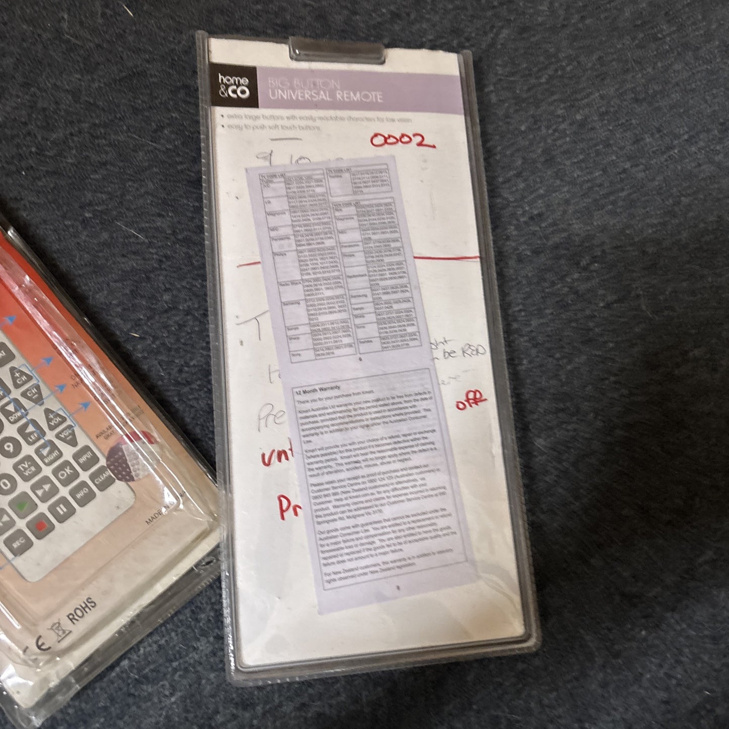 3x Universal Big Button Jumbo Remote Control