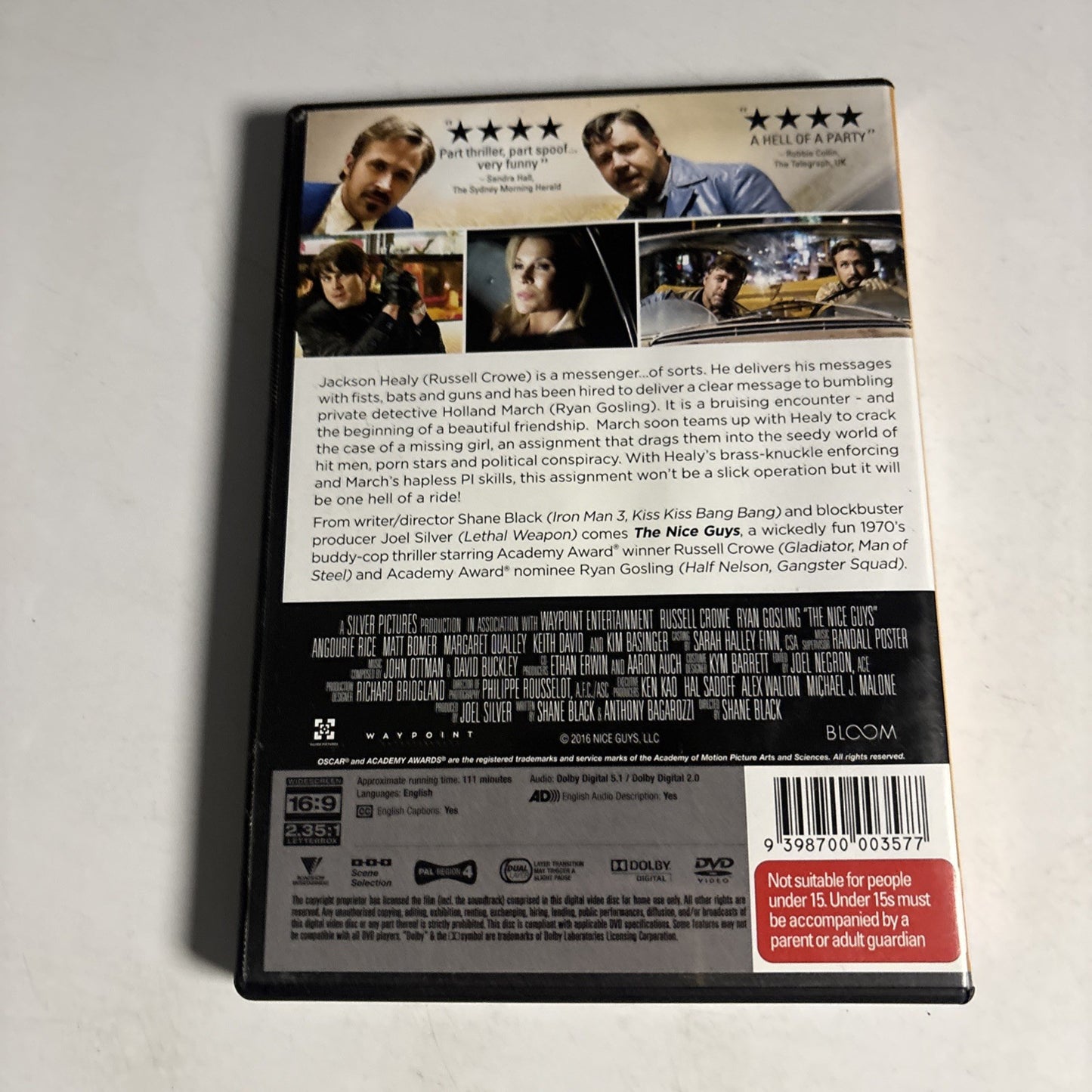 The Nice Guys (DVD, 2016) Russell Crowe, Ryan Gosling Region 4 NEW