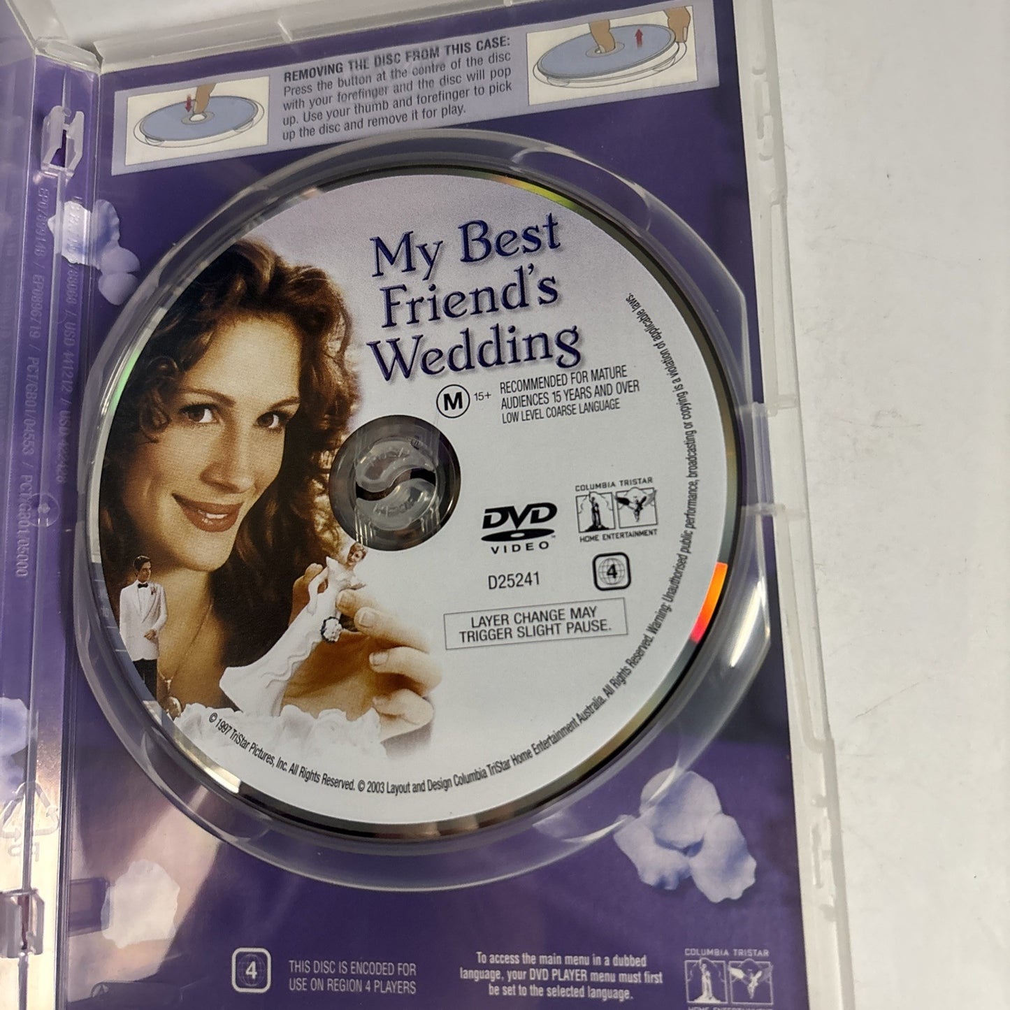 My Best Friend's Wedding (DVD, 1997) Julia Roberts Region 4