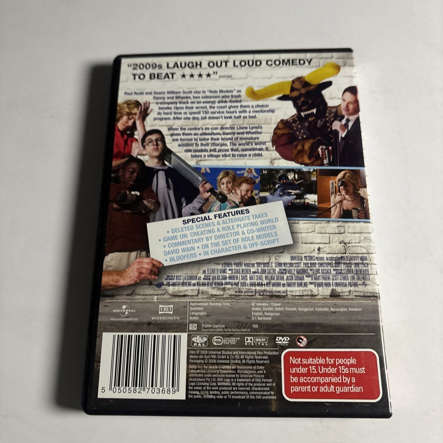 Role Models (DVD, 2008) Sean William Scott, Paul Rudd Region 4 &2 NEW