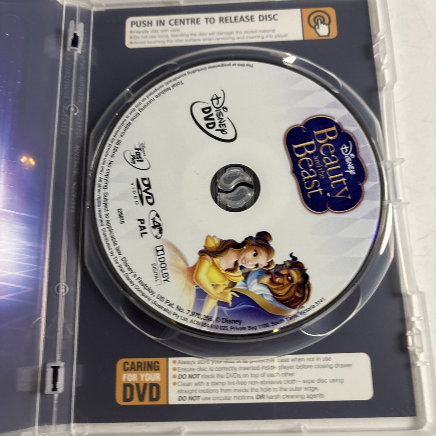 Beauty And The Beast (DVD, 1991) Disney Film Region 4