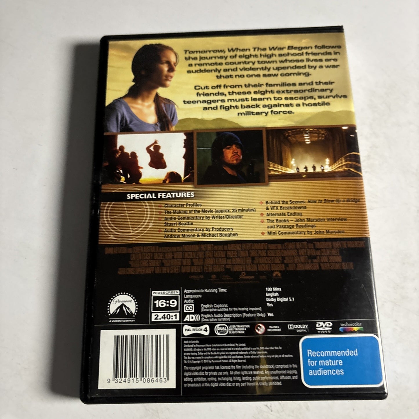 Tomorrow When The War Began (DVD, 2010) Region 4 NEW
