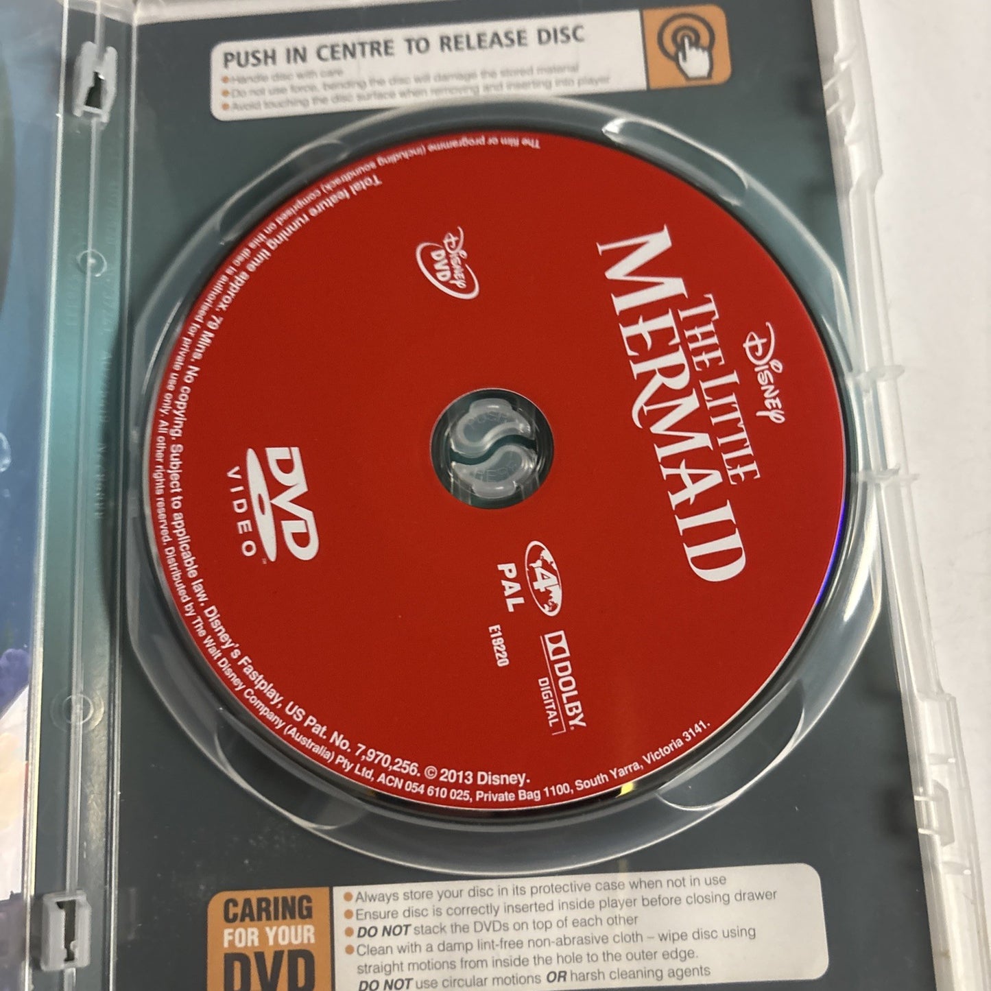 The Little Mermaid (DVD, 1989) Disney Region 4