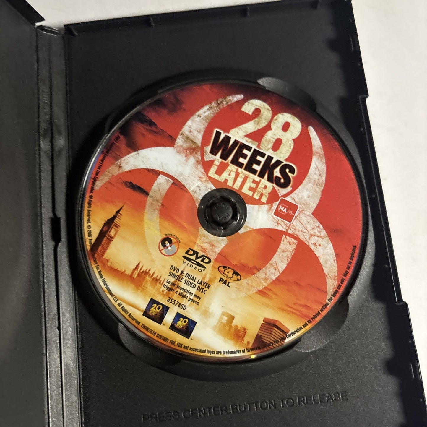 28 Weeks Later (DVD, 2007) Robert Carlyle Region 4