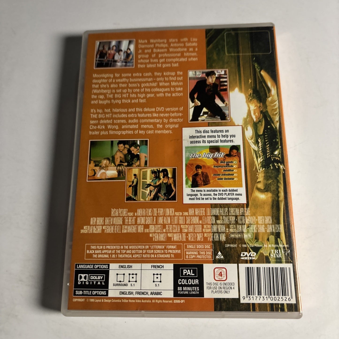 The Big Hit (DVD, 1998) Mark Wahlberg, Christina Applegate Region 4 NEW