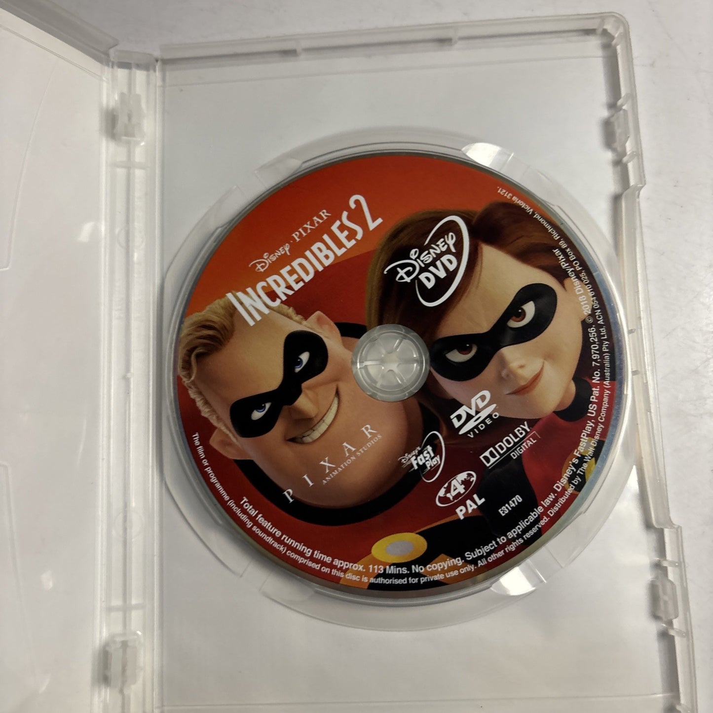 Incredibles 2 (DVD, 2018) Pixar Region 4