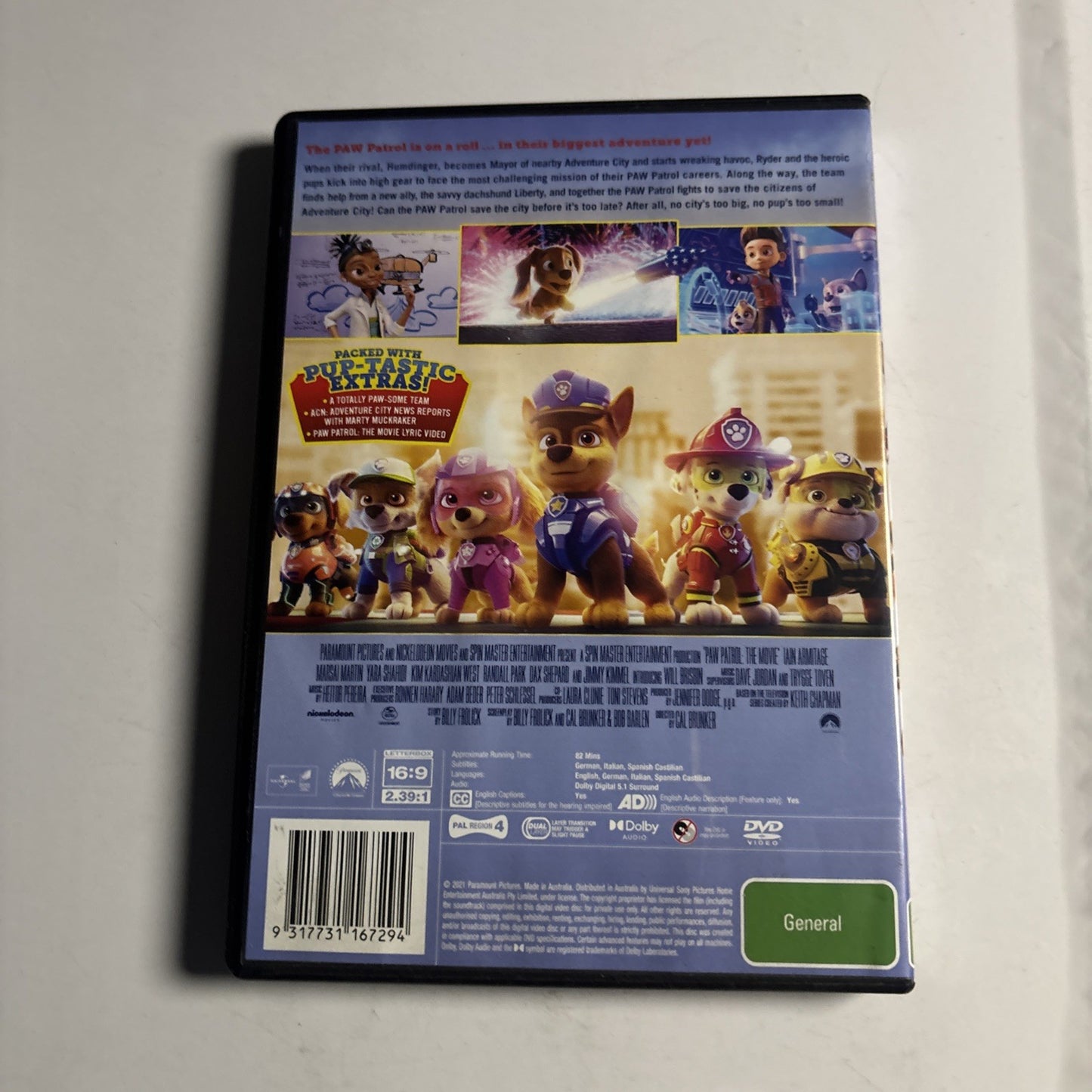 Paw Patrol - The Movie (DVD, 2021) Region 4 NEW