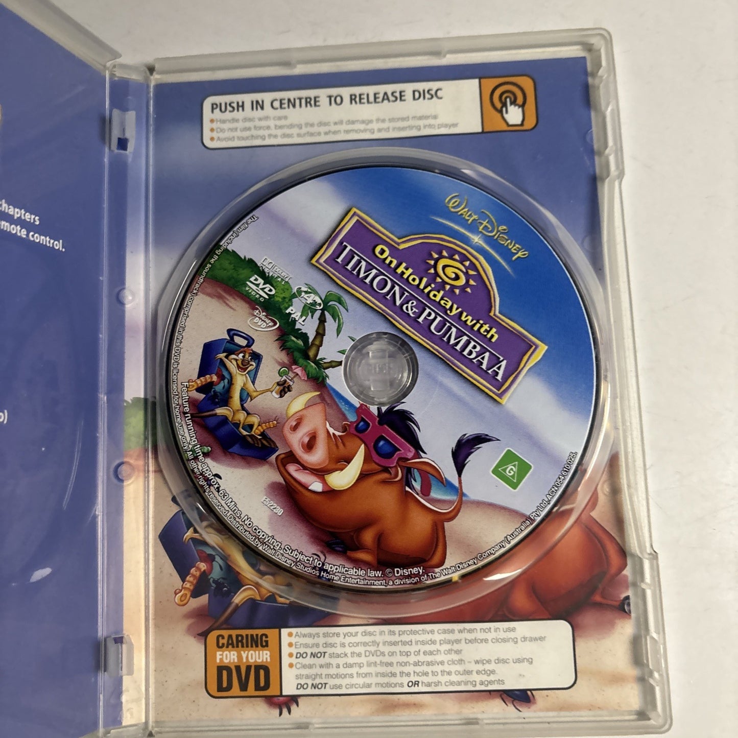 On Holiday with Timon & Pumbaa (DVD, 2012) Disney Region 4