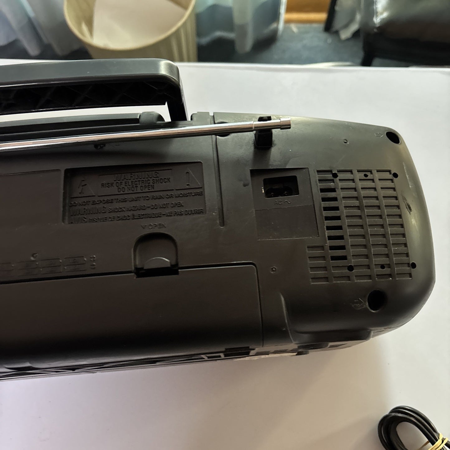 General Electric GE CD Radio Cassette Recorder Boombox EA3-7032 Dual Cassette