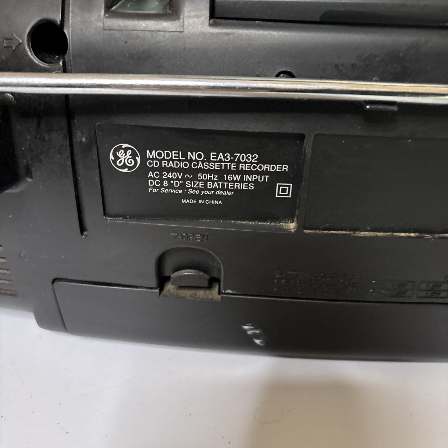 General Electric GE CD Radio Cassette Recorder Boombox EA3-7032 Dual Cassette