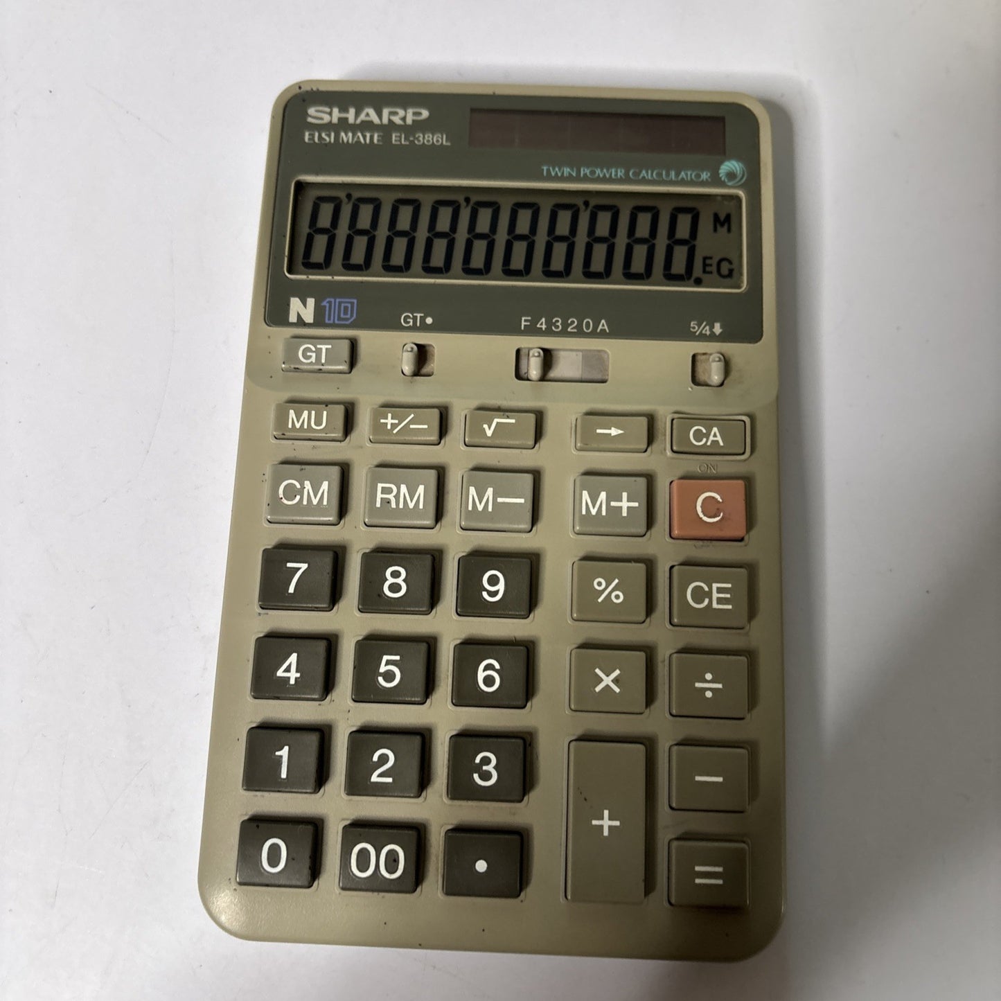 Sharp ELSIMATE EL-386L Twin Solar Power Calculator