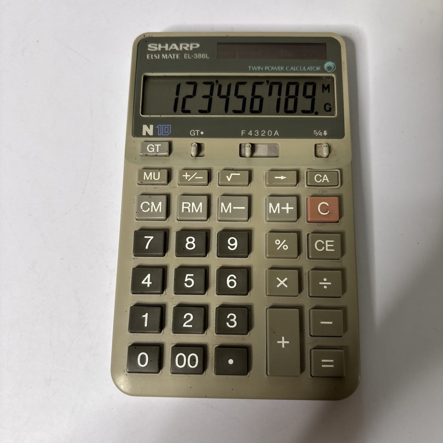 Sharp ELSIMATE EL-386L Twin Solar Power Calculator